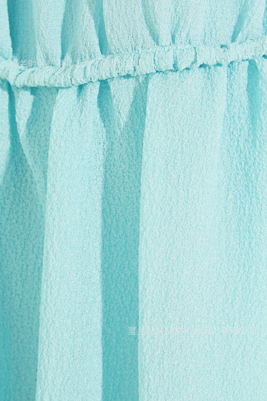 上海服装_上海订单加工真丝泡泡纱迷你连衣裙外贸原单品牌代工厂