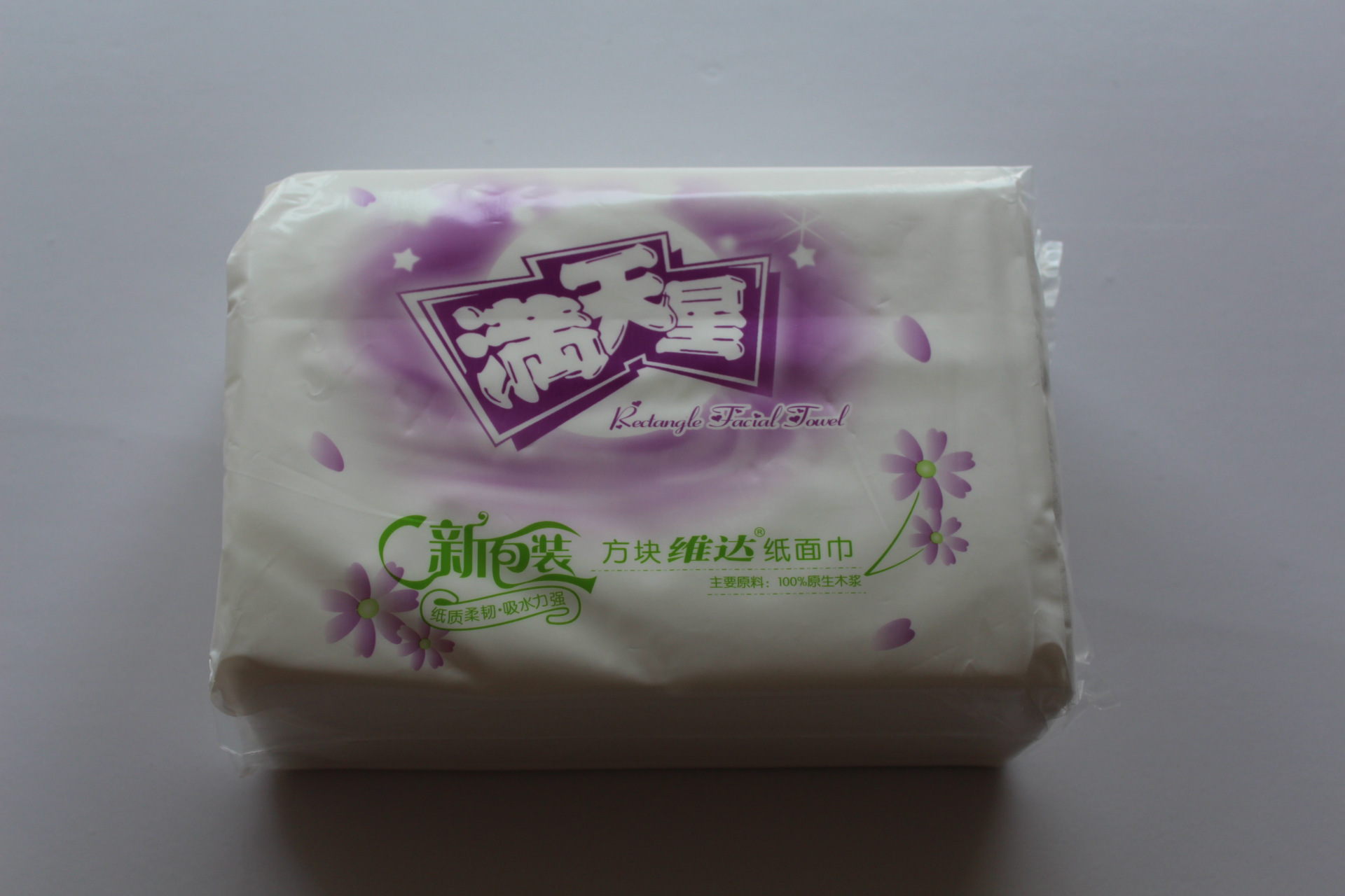 维达满天星300克方块面巾纸 v1040-1加印logo 不可以 保质期 3年 材质