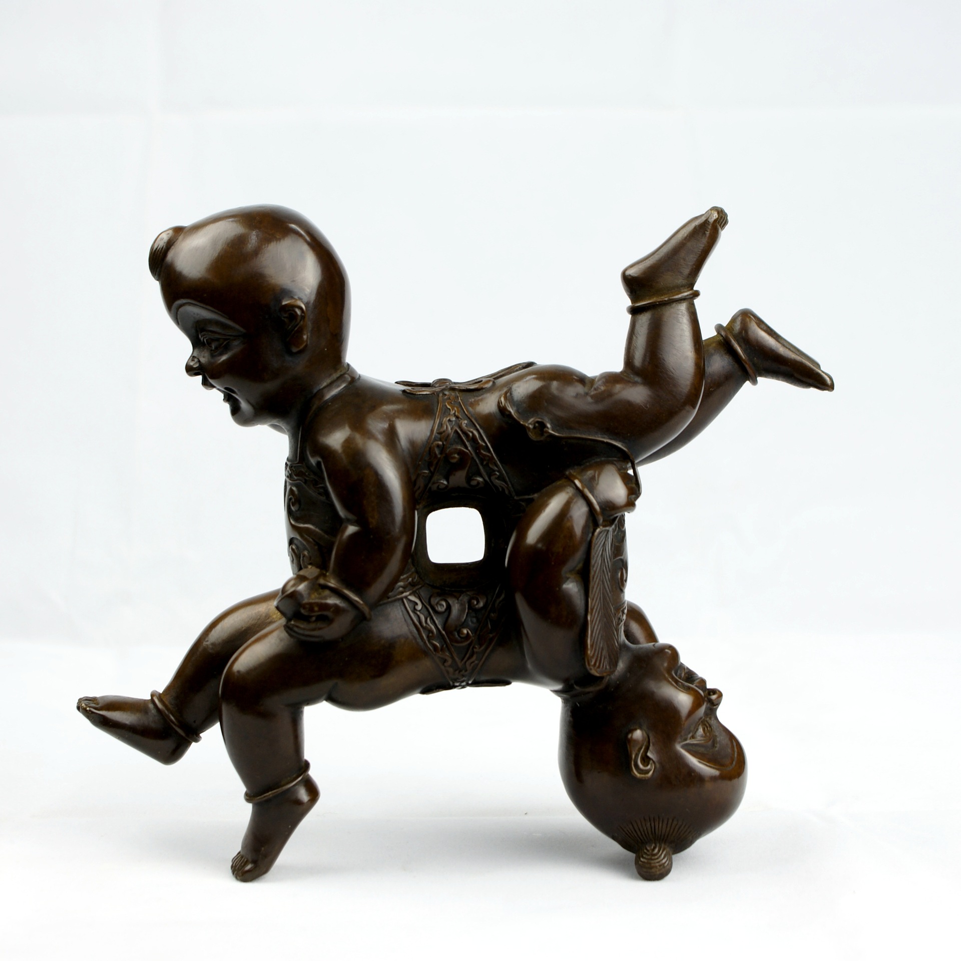 创意风情民族摆件 纯铜四喜铜娃 家居装饰品批发