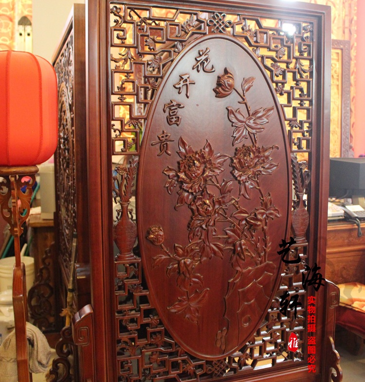 木雕落地屏风