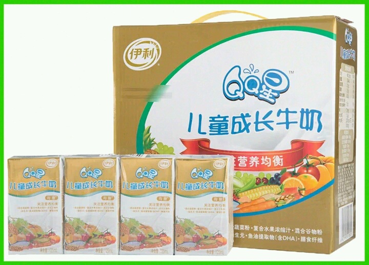 7月份的伊利qq星儿童成长牛奶190均膳190ml