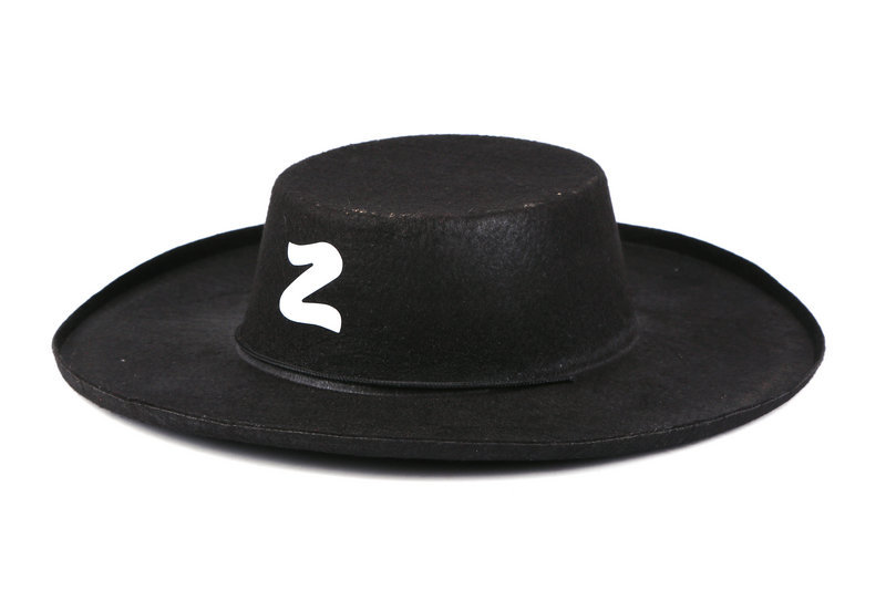 万圣节用品 化妆舞会派对用品 cosplay道具 佐罗帽子 佐罗面具