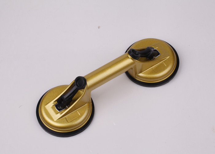 厂家直销 双爪铝合金吸盘 吸提器 玻璃吸盘 闪金色二爪吸盘