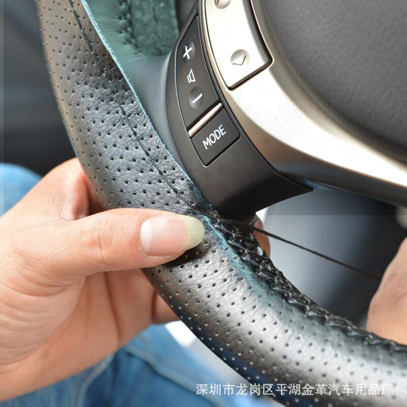 **手缝方向盘套 汽车真牛皮把套四季通用款广州工厂直销