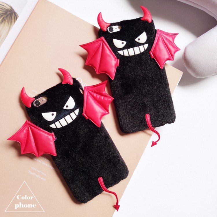 独家定制毛绒小恶魔苹果6plus可爱小 font color=red>魔鬼 /font>