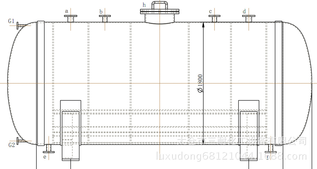 化工成型设备/聚丙烯pp塑料防腐贮罐,盐酸储罐,储槽(卧式)