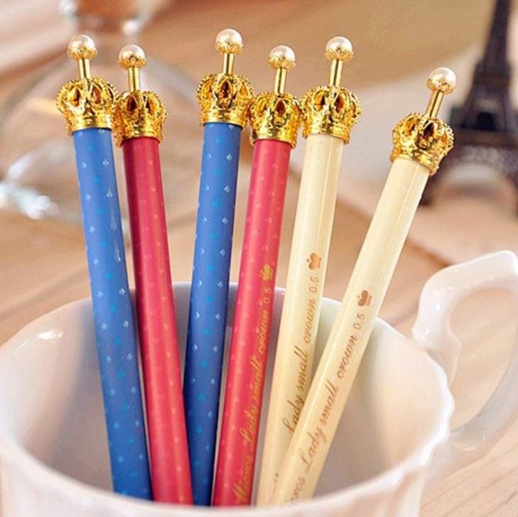 韩国皇冠中性笔 麦克劳斯皇冠粉彩中性笔 韩国款文具批发12支一盒