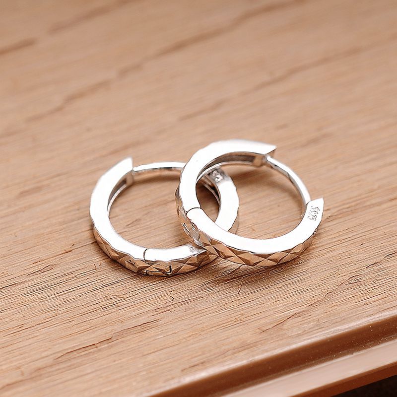 正品925纯银镀白金耳扣 满天星小圈圈耳环 厂家批发免费代理代发