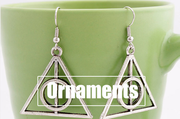 欧美流行哈利波特 卢娜.洛夫古德中间复活石 死亡圣器吊坠项链