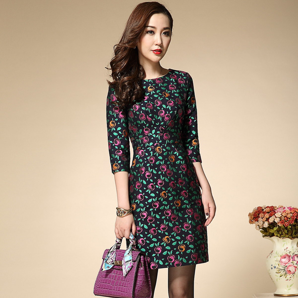 【中年长袖连衣裙】_中年长袖连衣裙厂家_中