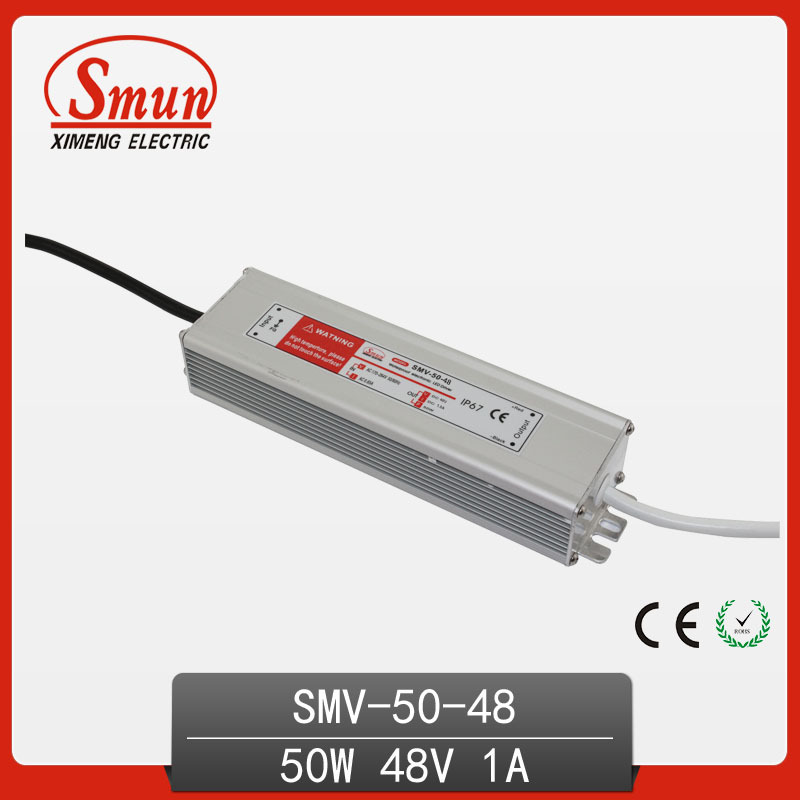 供应CE认证 50W 48V1A 防水开关电源/安防/通信/LED户外电源