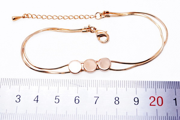 丽晶饰品 合金镀金饰品 时尚淑女款镶钻可动可调脚链 120119