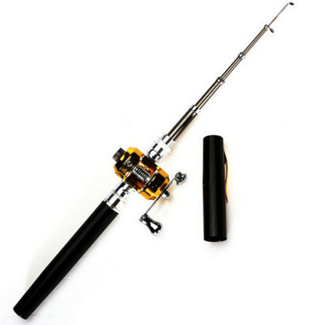 厂家正品 钢笔袖珍钓鱼杆 迷你鱼竿 便携钢笔竿 钢笔式鱼竿 鱼杆