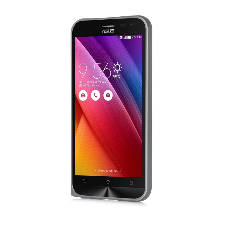 适用于华硕laser5.0吋金属边框ze500kl单色圆弧海马扣边框手机壳