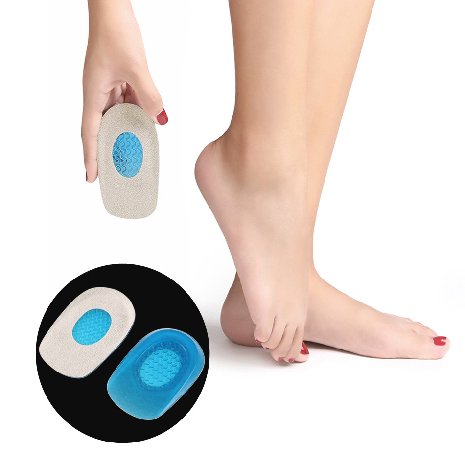 透明硅胶软垫脚后跟疼痛垫sebs运动后跟垫隐形增高鞋垫后跟垫