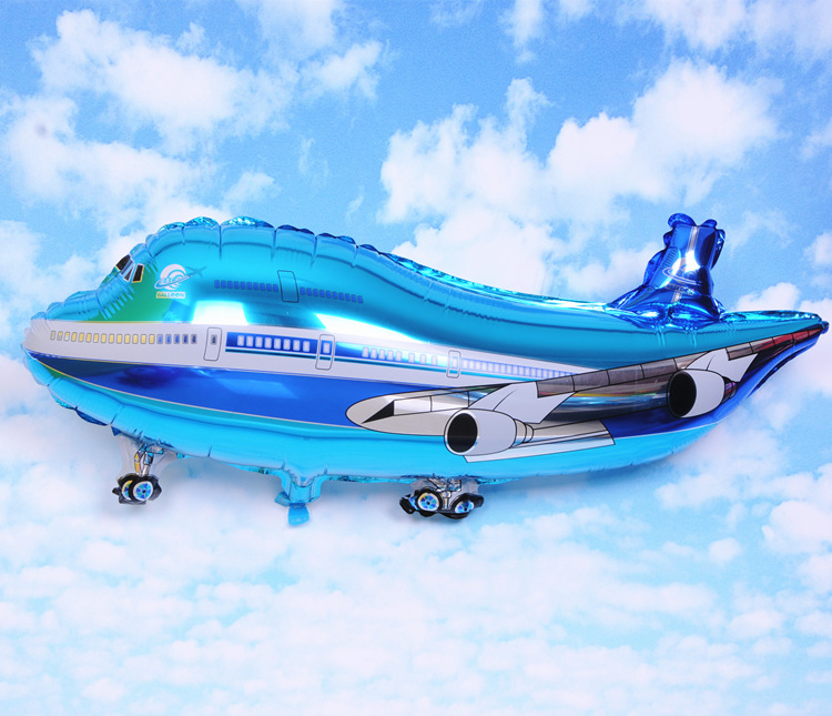 新款大号飞机总动员铝膜气球儿童生日卡通客机玩具铝箔氢气球批发