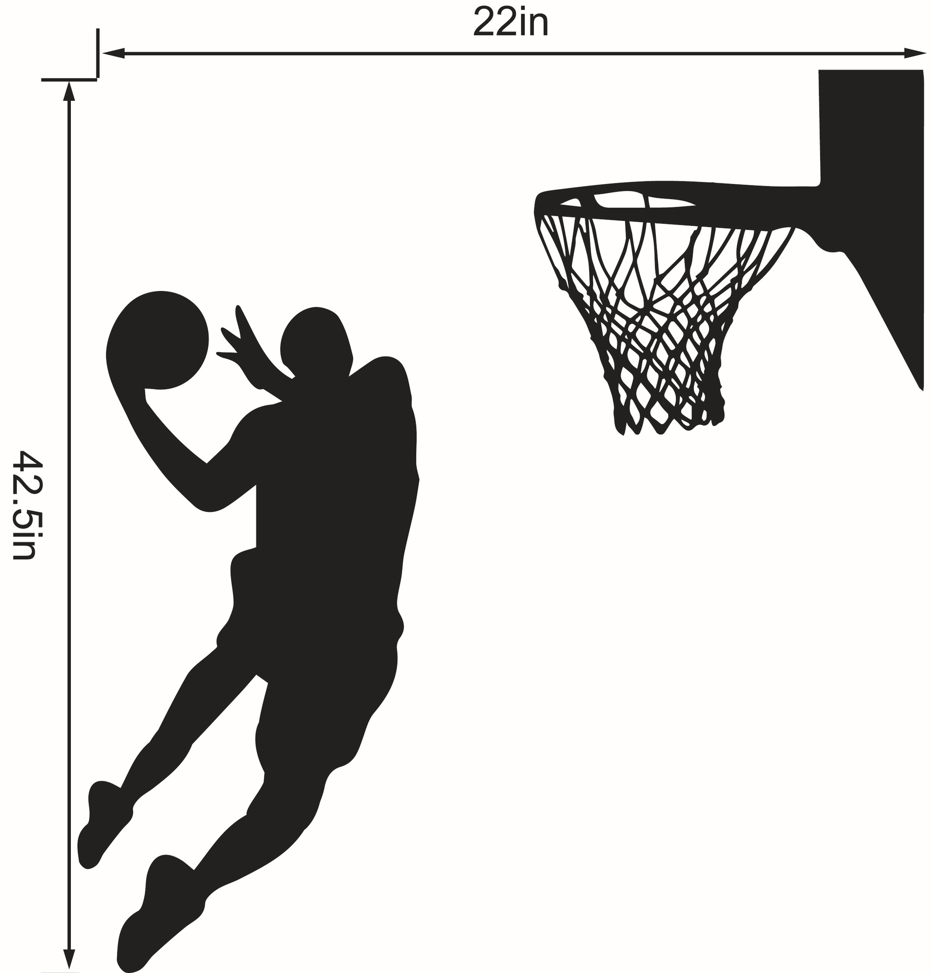 4023个性装饰墙贴灌篮高手男孩卧室客厅装饰贴画外贸可移除