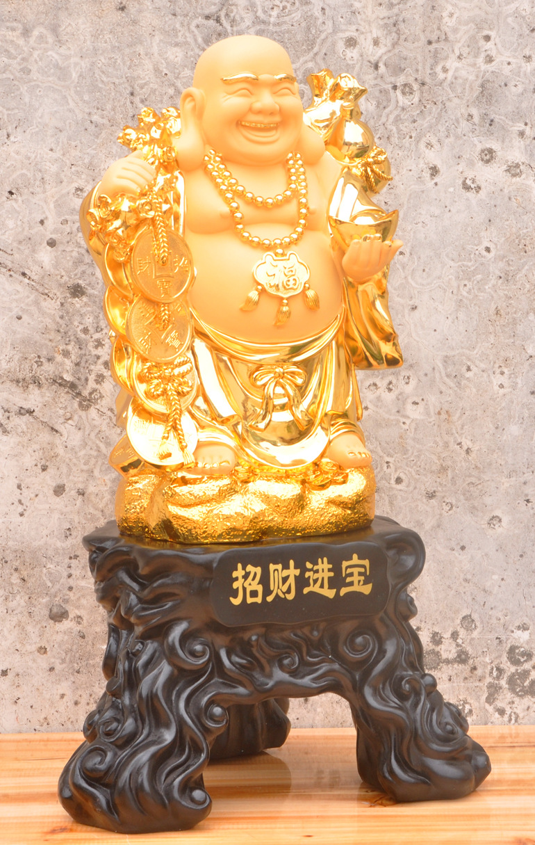 招财进宝弥勒佛**家居装饰品客厅佛像工艺品摆设乔迁开业礼品