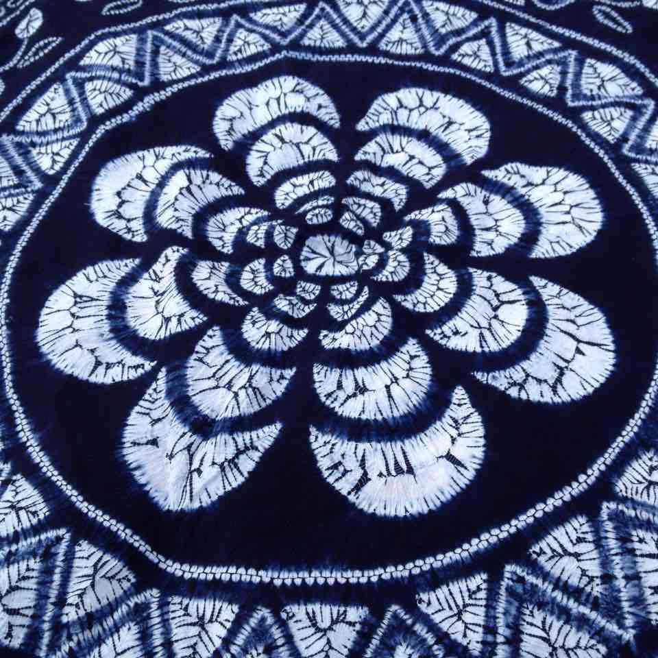 云南特色手工艺品扎染户外圆桌布酒吧餐布