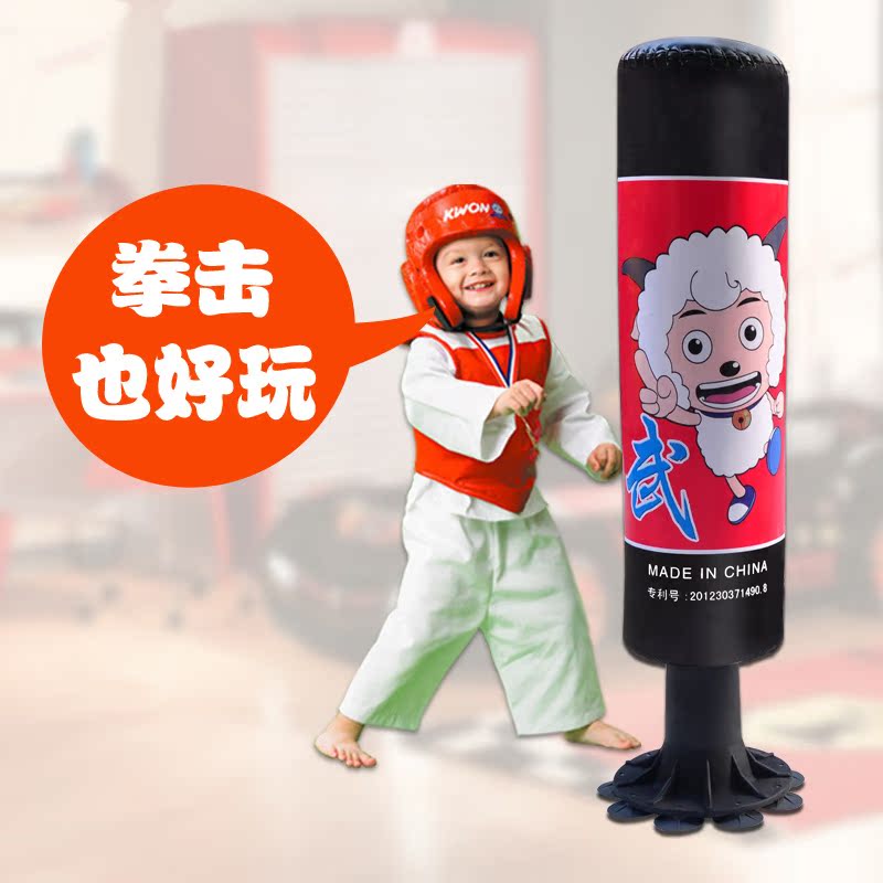 3-12岁儿童必备拳击沙袋 不倒翁沙包 立式帕尔夫吸盘立式沙袋