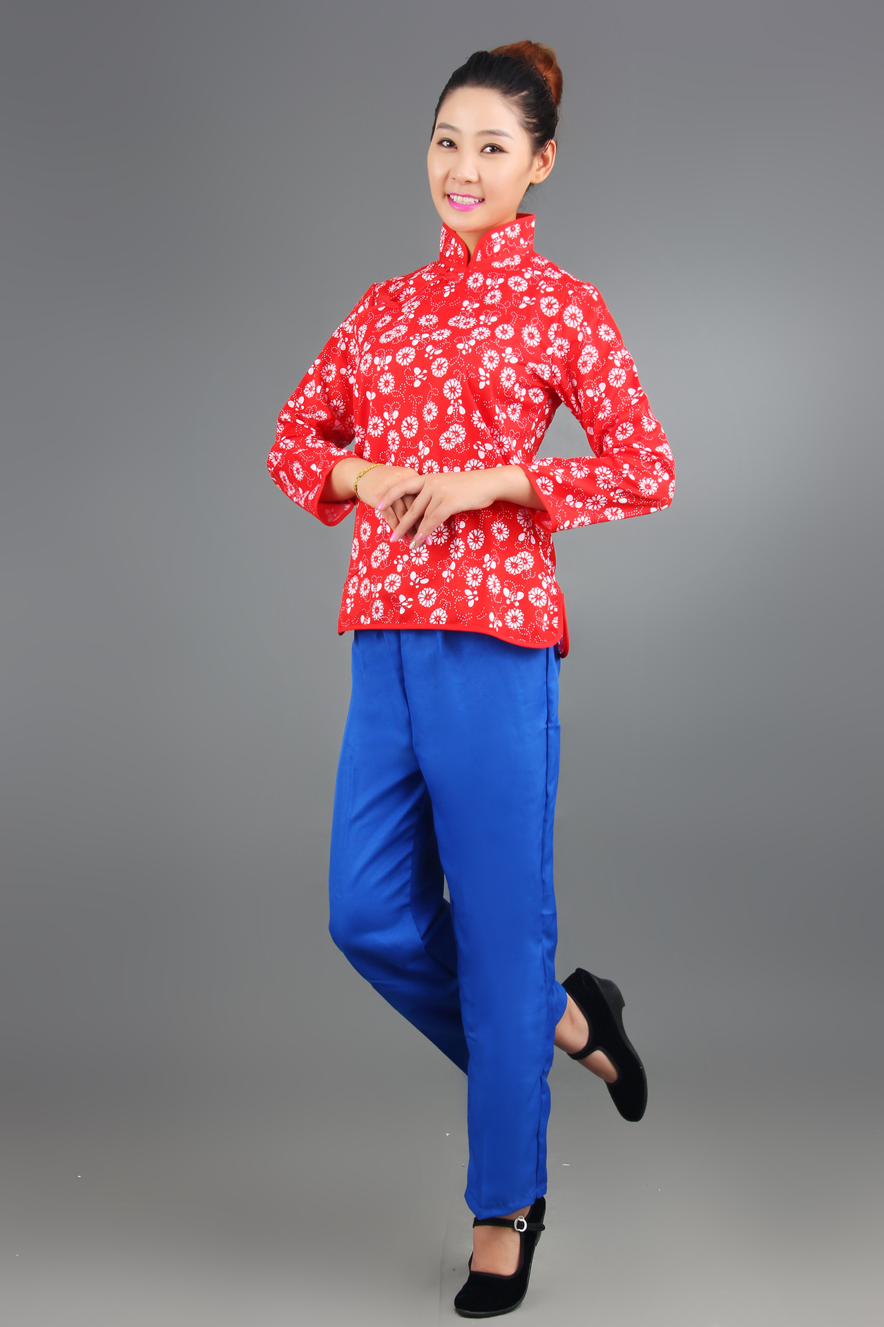 阿庆嫂黄梅戏服演出服村姑采茶女表演服装丫鬟古装媒婆老太太衣服