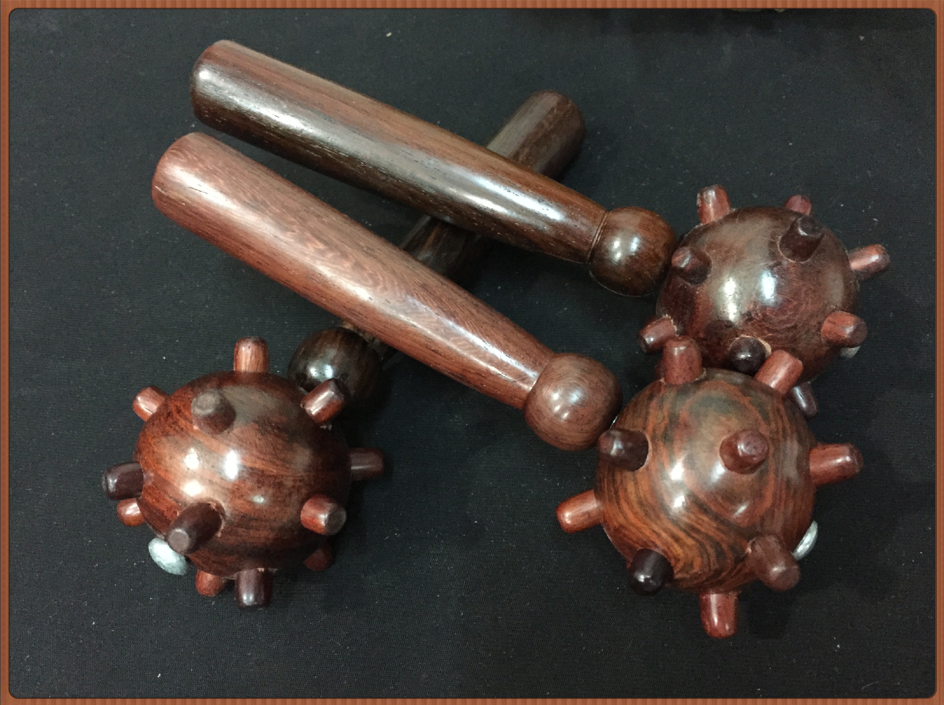 【百姓红木坊】按摩器系列 木制按摩器 酸枝木刺球按摩