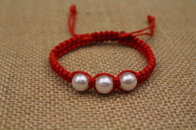 红绳手链 玉线绳编织手链 手工手链本命年红绳现货