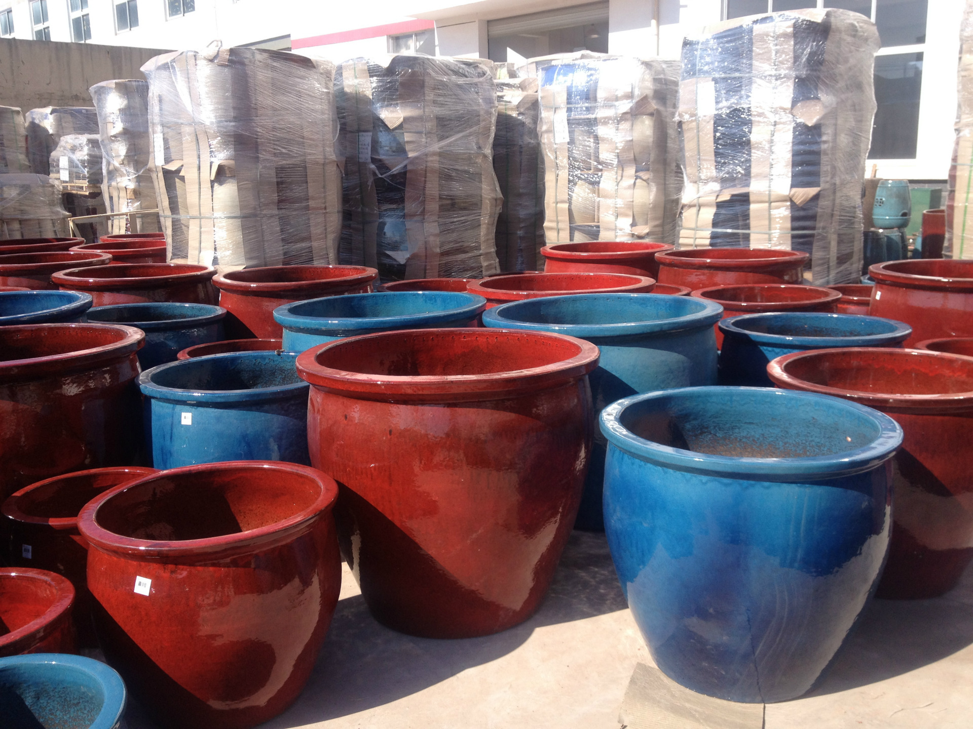 外贸尾单 mj1588特价陶瓷花盆 紫砂大花盆种树