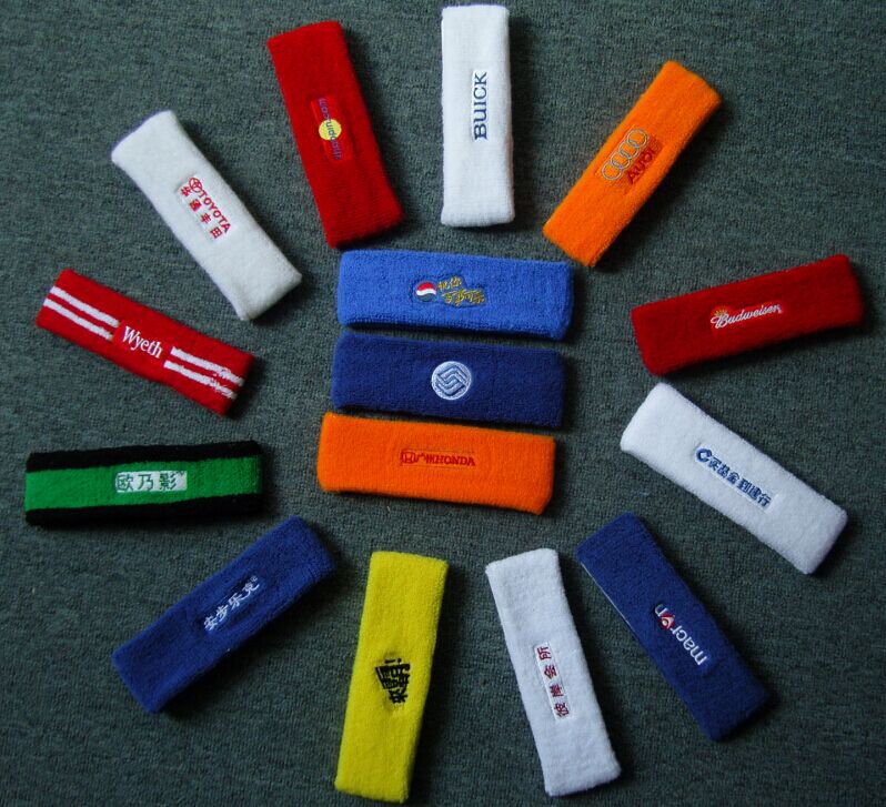 现货批发棉运动头带打篮球头套瑜伽发带男女跑步吸汗带束发带