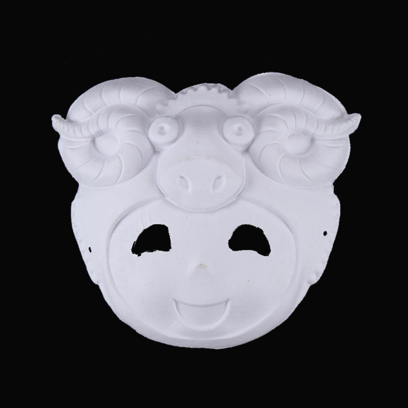 白胚diy环保纸浆面具手工纸质脸谱工艺品化妆表演