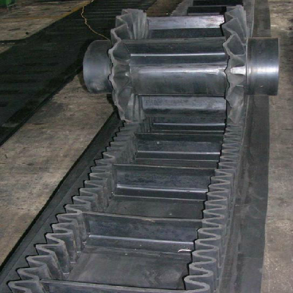 厂家直销 橡胶裙边输送带 耐磨挡边环形带 裙边皮带 衡水输送带