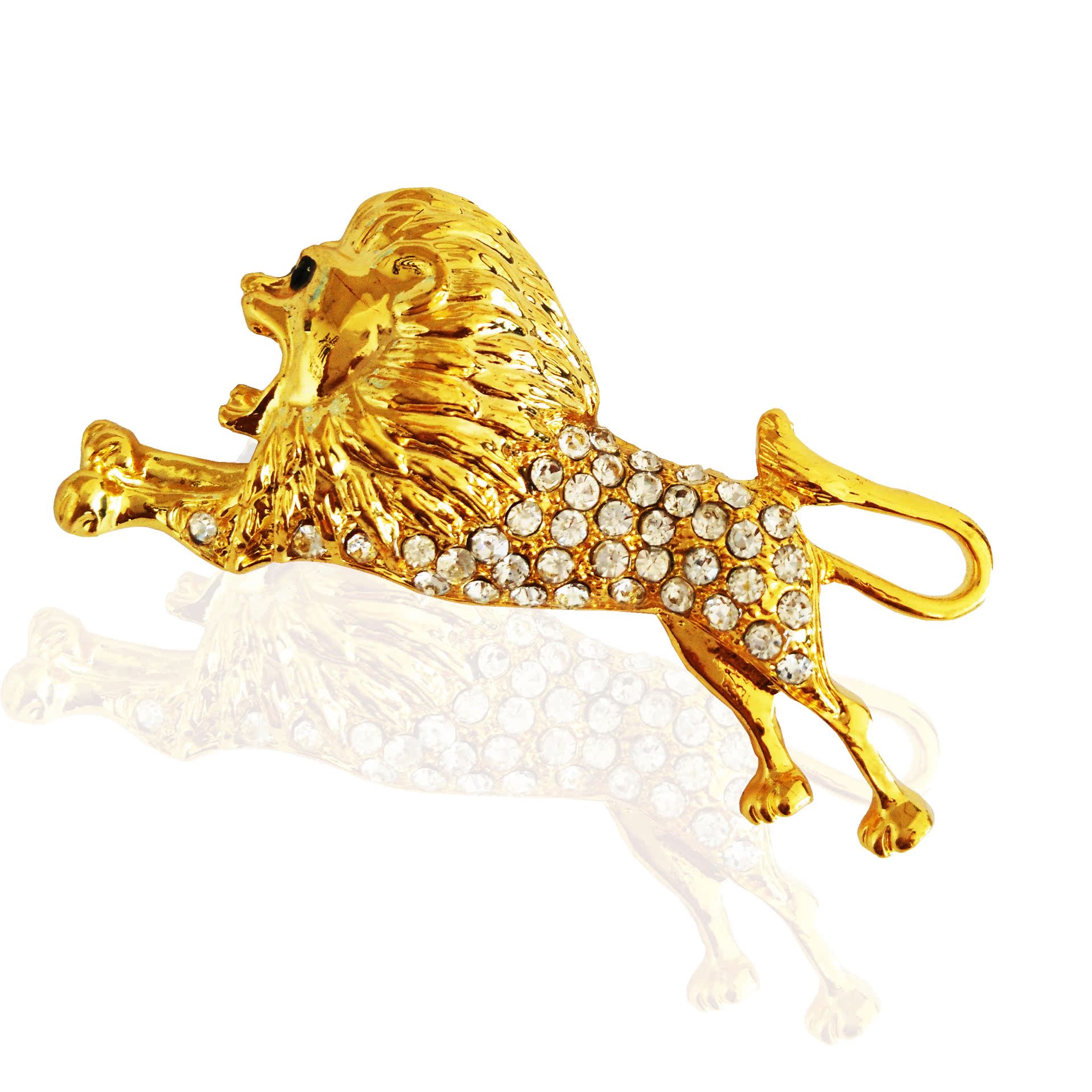 新款韩版霸气动物胸针时尚个性镶钻狮子胸花韩国饰品批发衣饰订做