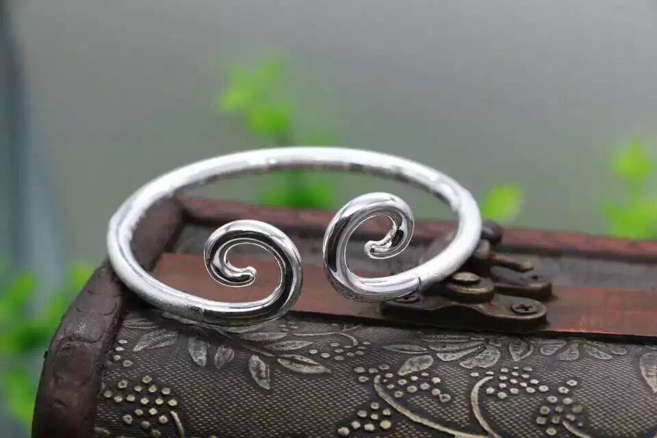 祥诚 纯银紧箍咒手镯 s999足银金箍棒镯子 悟空头圈 大圣归来