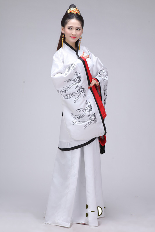 新款古代汉服女装单绕艺术曲裾复古仙女襦裙双绕唐装表演出服影.