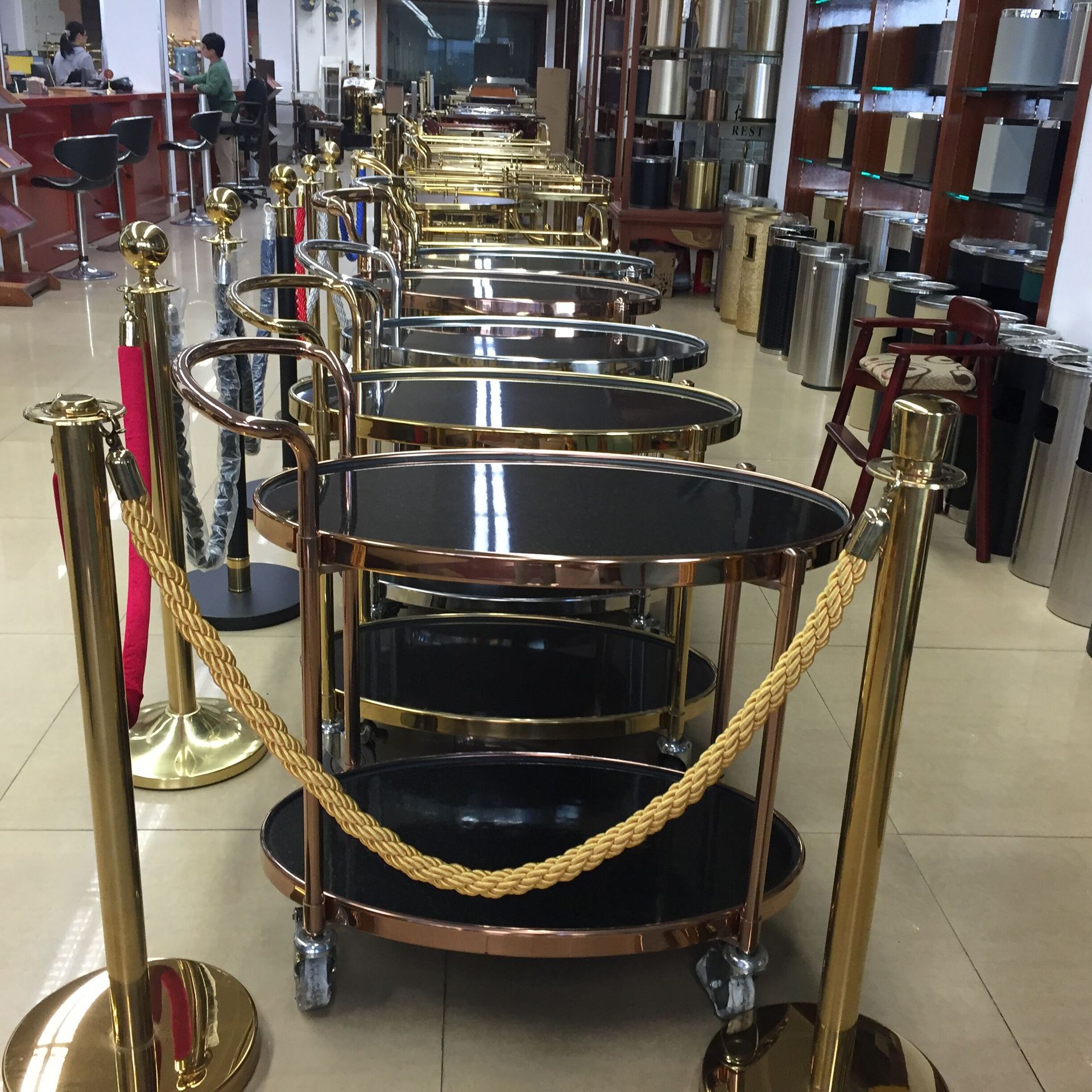 南方甜品车c-17茶楼西餐厅酒店服务车 三层酒水车甜品茶水送餐车