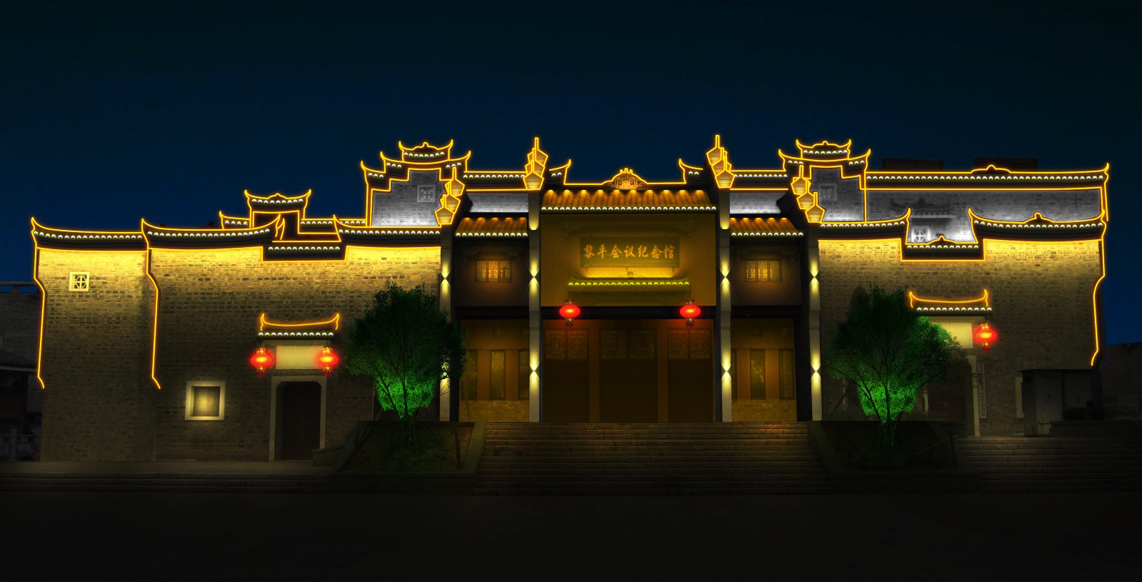 厂家直销led瓦楞灯6w装饰灯户外防水射灯古建筑月牙灯工程瓦楞灯