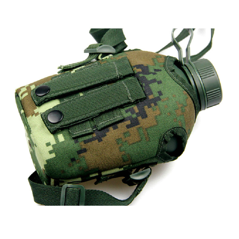 配发10水壶d07南京七禾数码迷彩水壶 新款户外军迷金属水壶军绿色