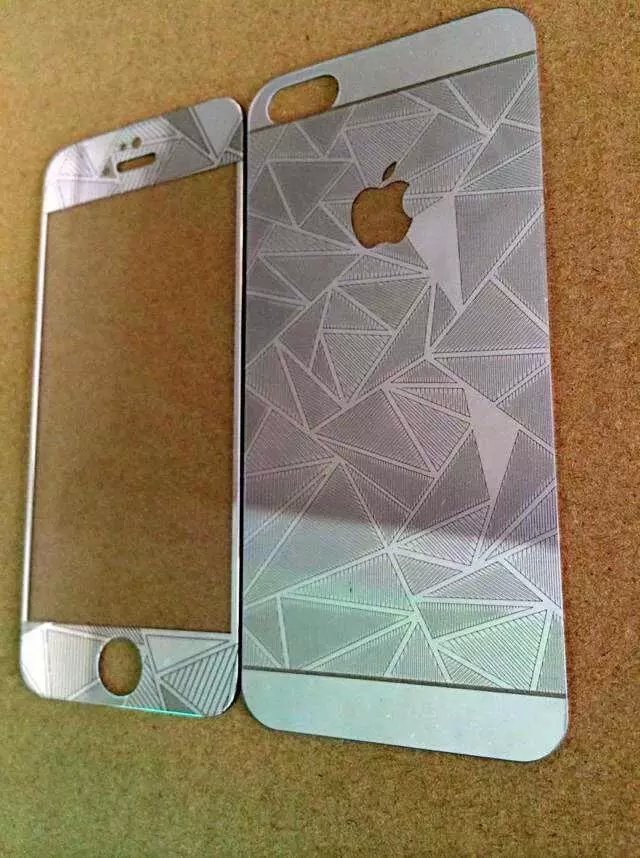 苹果4 彩色3d菱形钢化玻璃膜iphone4g/4s手机贴膜彩色前膜批发