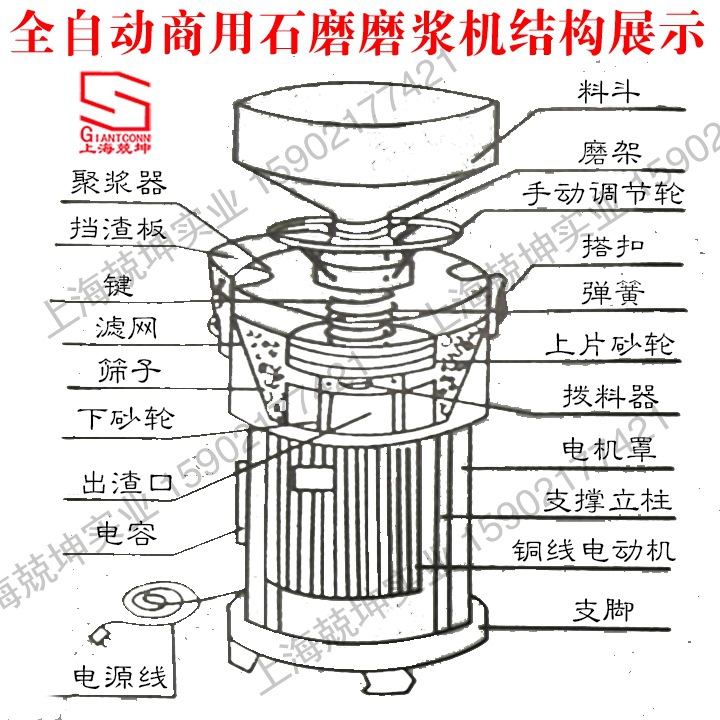 电动石磨的安装详细图图片