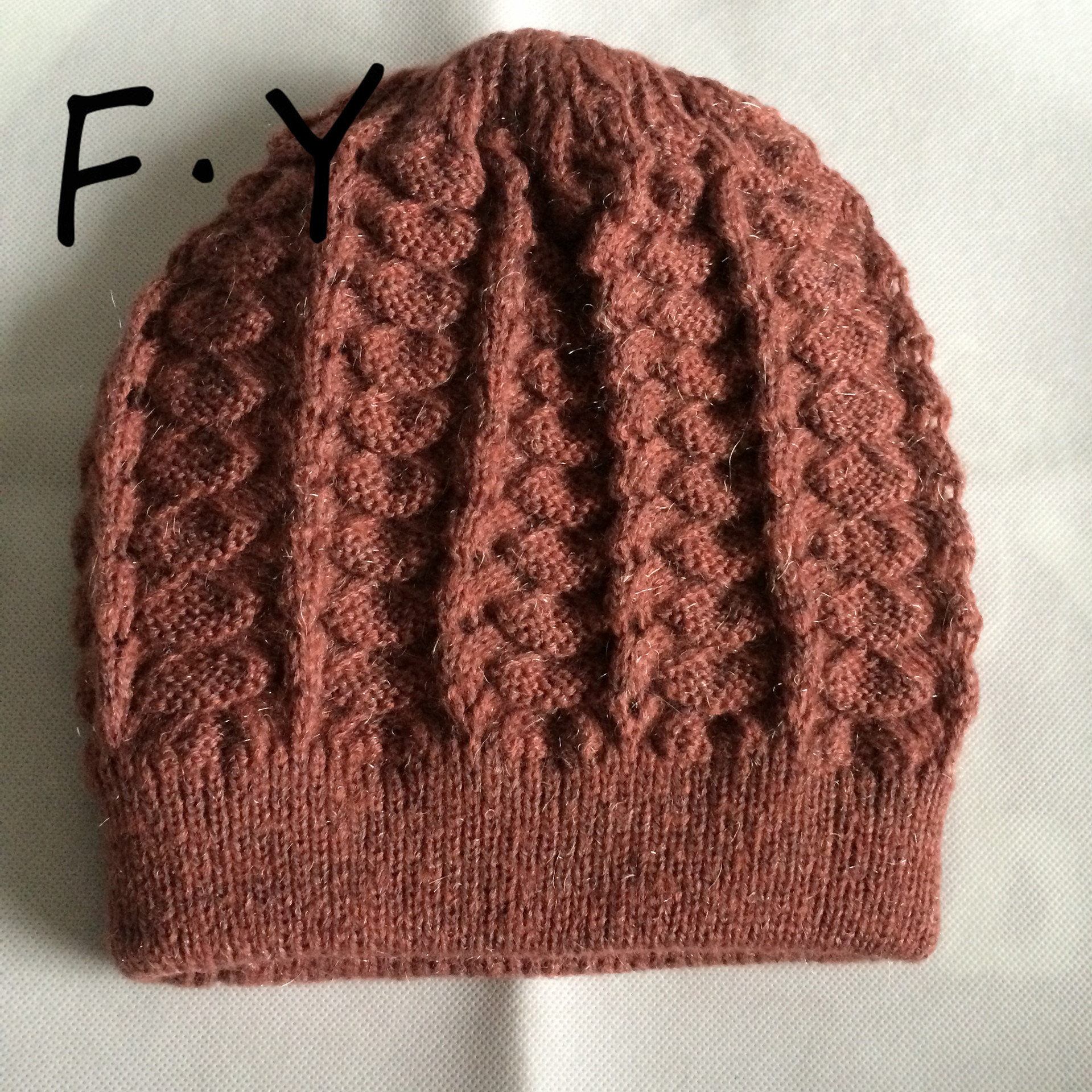 2015新款针织帽单色圆顶中老年针织帽加厚编织毛线帽套