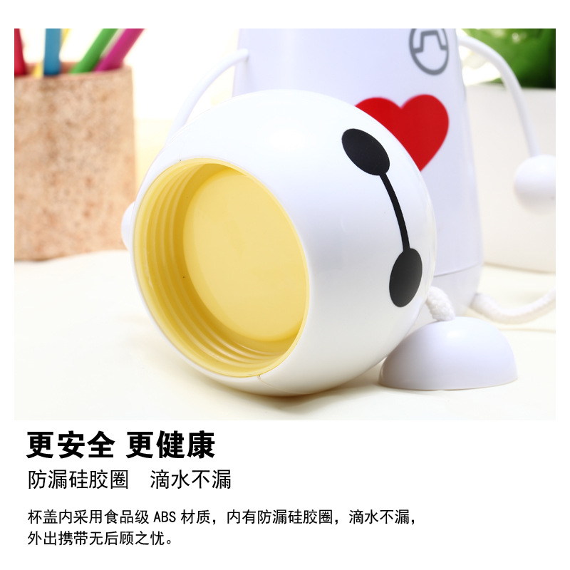 Creative network hot explosion insulation cup white stereo Meng da! Cartoon stainless steel insulation Cup wholesale10