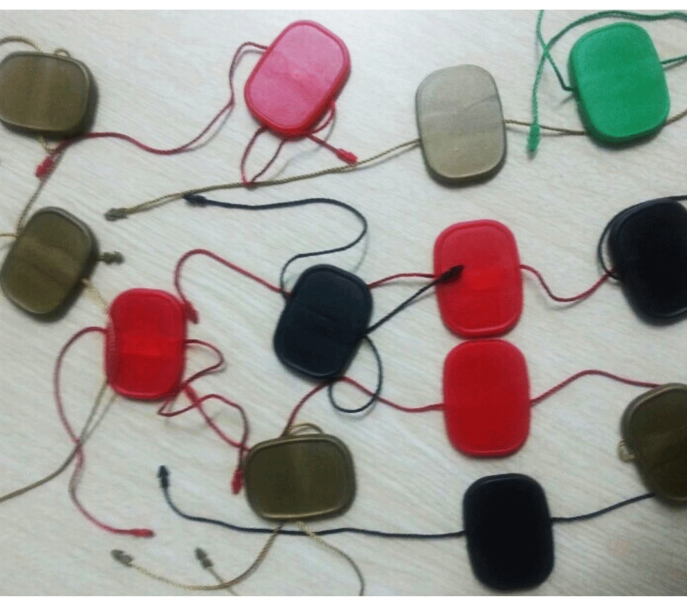 2019服装吊粒 塑料吊粒定制 定做带logo商标烫金吊粒通用吊粒