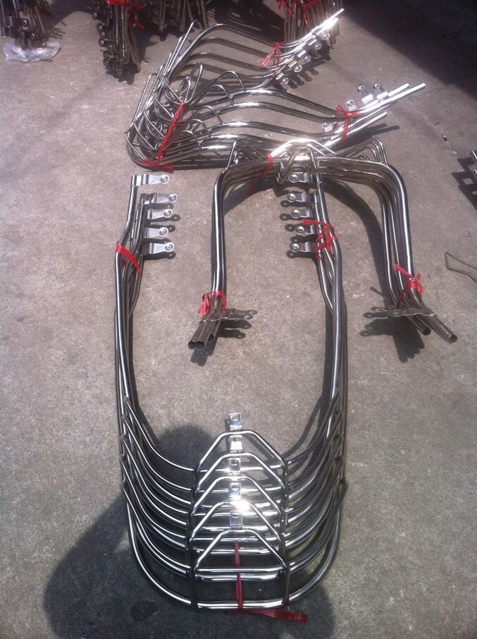 五羊本田前后保险杆豪迈前后护架不锈钢踏板车护架女摩托车架批发