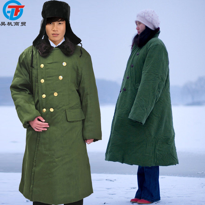 昊帆新款防风防雨大衣防寒保暖防潮军大衣加厚男北方加长款7斤
