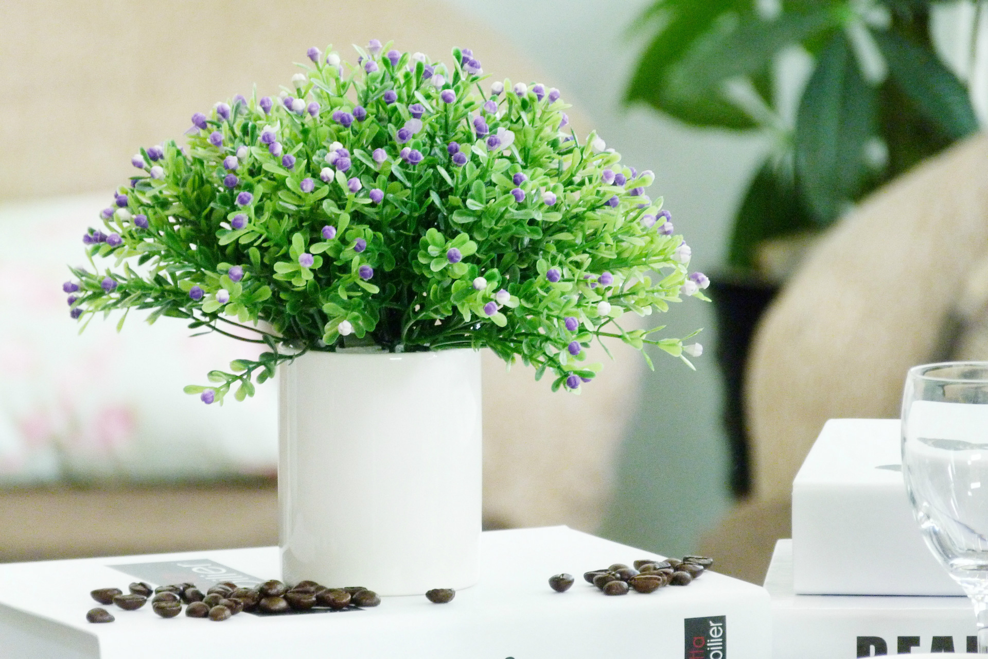 批发供应小清新迷你白色高温陶瓷多肉花盆花