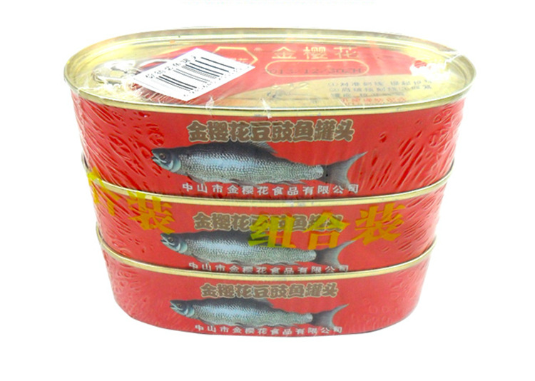 金樱花豆豉鱼组合装120g3罐即食豆豉鱼罐头食品鱼干