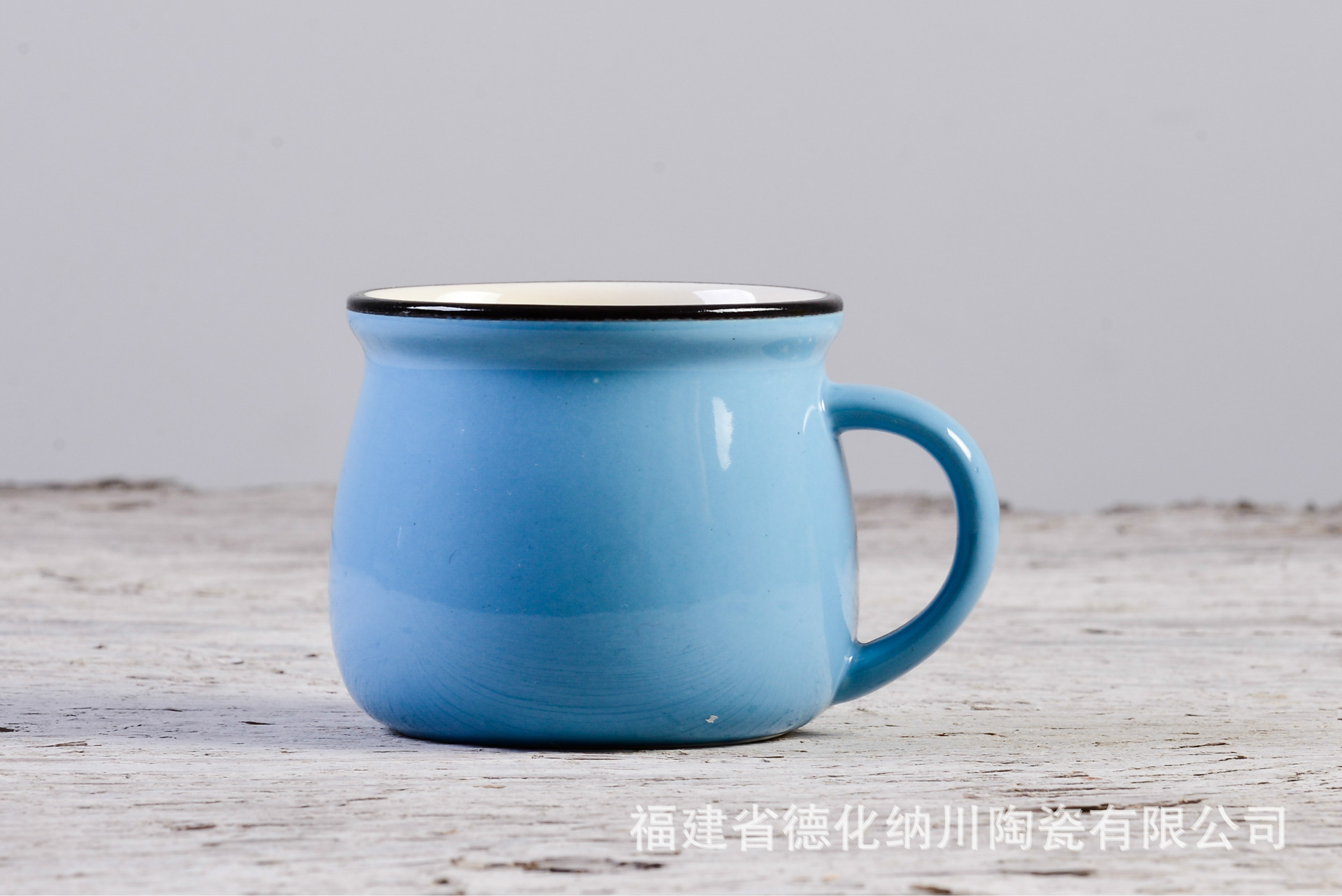 zakka杂货 大肚陶瓷杯子 创意早餐牛