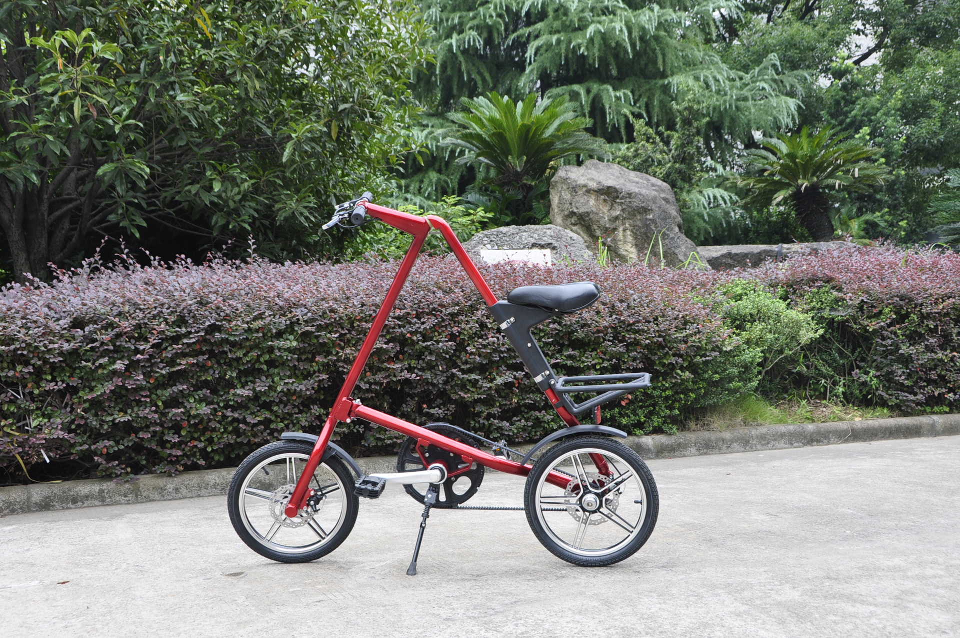 速立达款新升级铝合金一体轮折叠自行车 自行车 女士轻便车