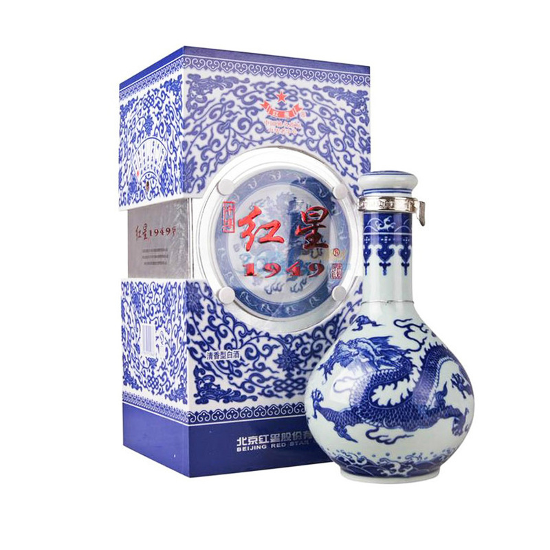 白酒红星二锅头千尊1949北京红星二锅头正品整箱包邮