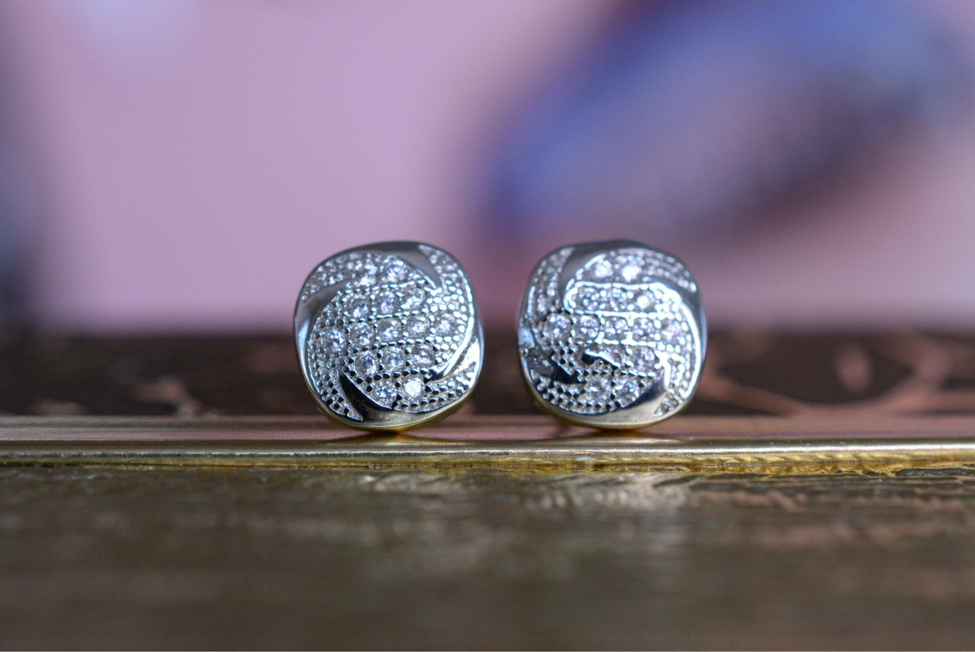 热销韩版铜镀银耳钉可爱小苹果微镶锆石耳饰饰品礼品批发一件代发